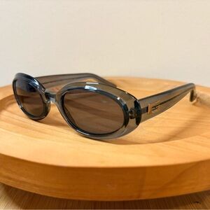 Vintage Gucci Grey Oval Sunglasses